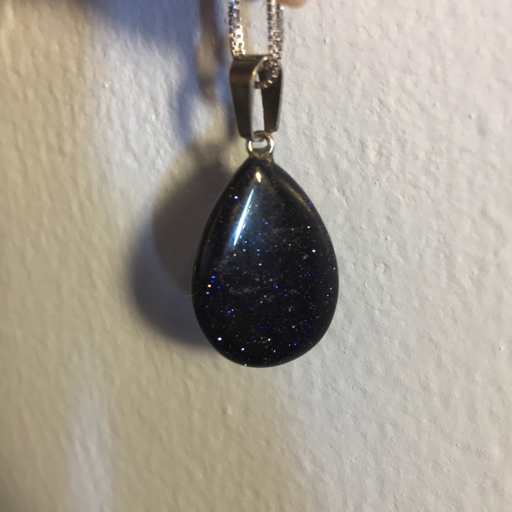 New Black and Blue Sand Pendant - Picture 2 of 6